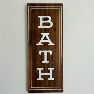 Farmhouse bathroom wall decor
